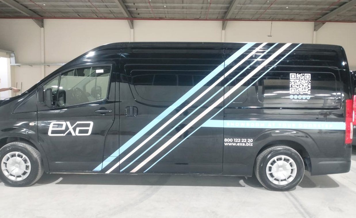 Van wrapped in client livery
